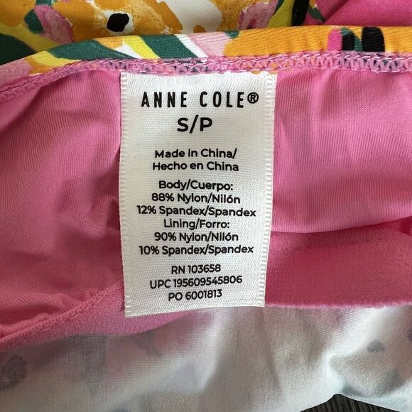 Anne Cole Pink Orange Floral Tankini Top Size Small NWT Spaghetti Strap - Picture 5 of 10